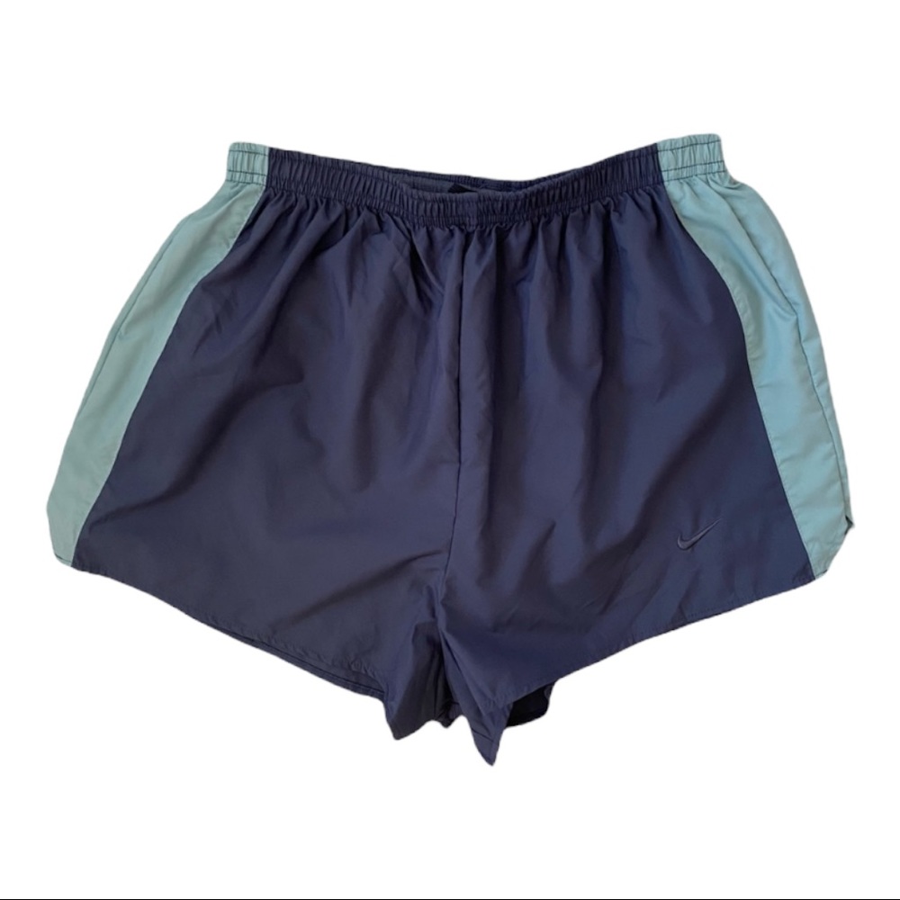 Nike Shorts Running Athletic Workout Dri Fit Blue and Green Size Medium